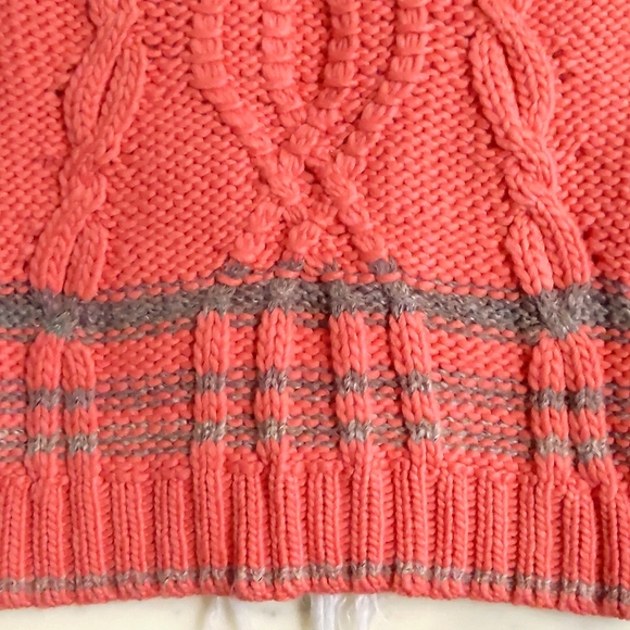 NWT. Free People Multi color/knitted pattern cardigan sweater with faux fur trim - Picture 6 of 8